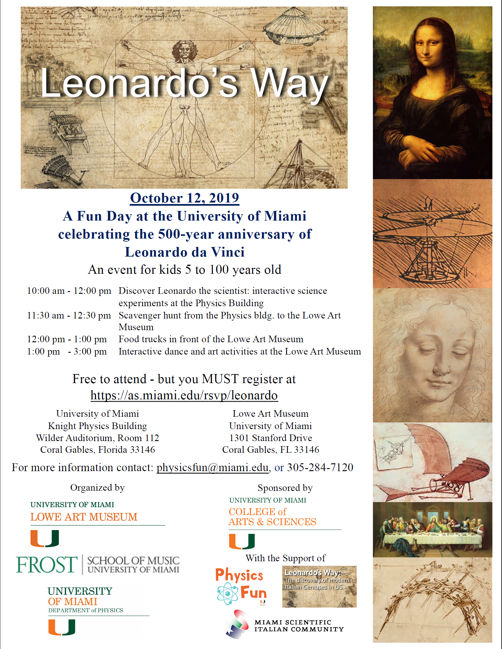 Leonardo's Way Event Flyer